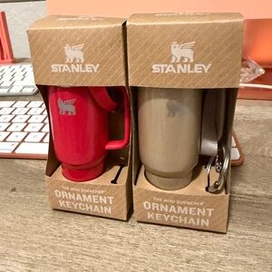 Stanley mini quencher Water Bottle Keychain Christmas Ornament charm Set